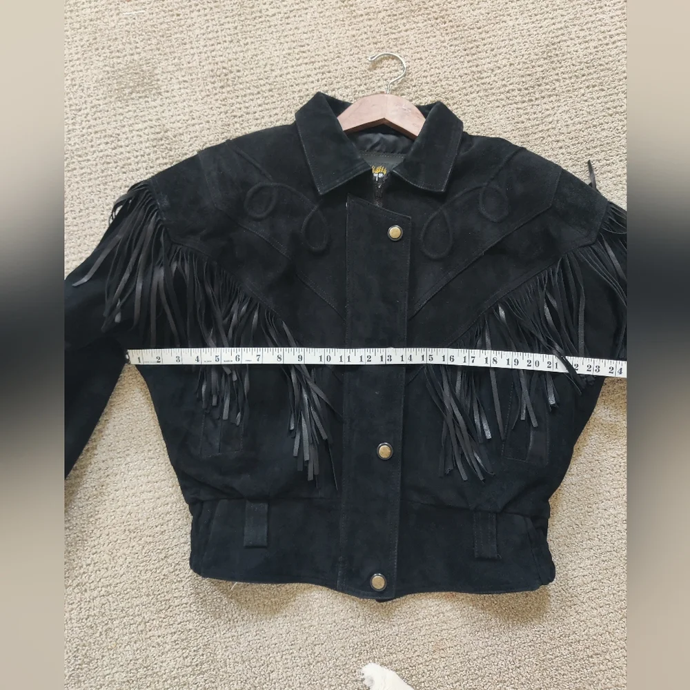 Vintage Hot Leathers Fringe Jacket - Size S - Picture 8 of 11
